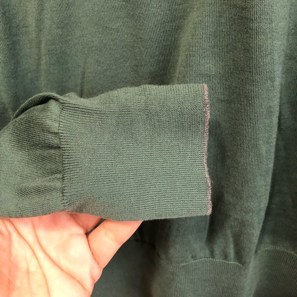 Brunello Cucinelli Men's Knit Pullover V-Neck Sweater NWT - Size 50IT green - Picture 3 of 11